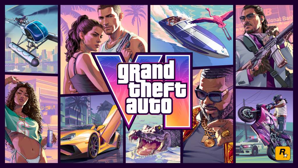 《GTA 6》의 주인공 제이슨과 루시아가 등장하는 공식 커버 아트